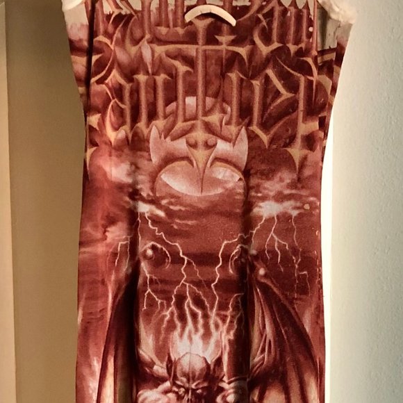 RARE VINTAGE JEAN PAUL GAULTIER TATTOO SATAN DRESS - Picture 6 of 16
